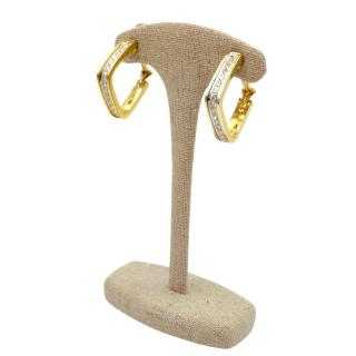 Boucles d'Oreilles Or Jaune 18 Ct & Diamants