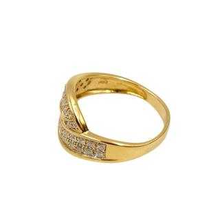 Bague Or Jaune 18 Ct & Diamants