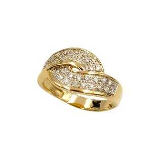 Bague Or Jaune 18 Ct & Diamants