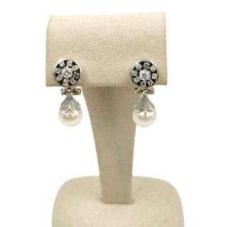 Boucles d'Oreilles Or Blanc 18 Ct