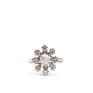 Bague Or Blanc 18k Diamants ( 0.89Ct )