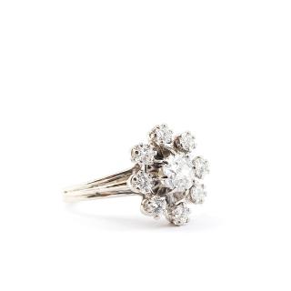 Bague Or Blanc 18k Diamants ( 0.89Ct )