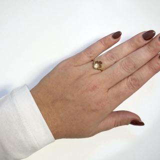 Bague Or jaune 18 ct et Cristal