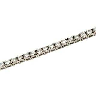 Bracelet Or Blanc 18 Ct & Diamants
