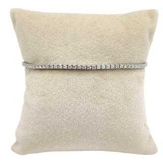 Bracelet Or Blanc 18 Ct & Diamants