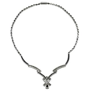 Collier Or 18ct Diamants & Saphirs