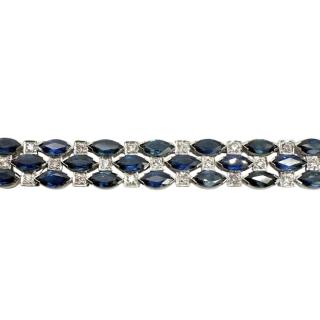 Bracelet Or 18CT Diamants & Saphirs