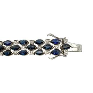Bracelet Or 18CT Diamants & Saphirs