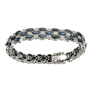 Bracelet Or 18CT Diamants & Saphirs
