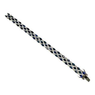Bracelet Or 18CT Diamants & Saphirs