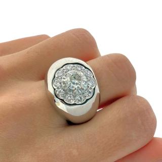 Bague Or Blanc 18ct & Diamants
