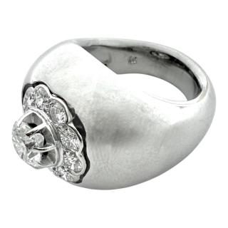 Bague Or Blanc 18ct & Diamants