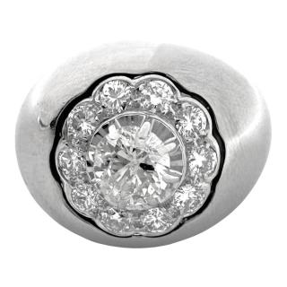 Bague Or Blanc 18ct & Diamants