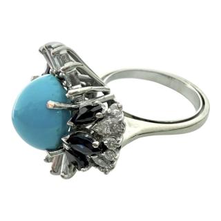 Bague Or 18ct Diamants & Saphirs