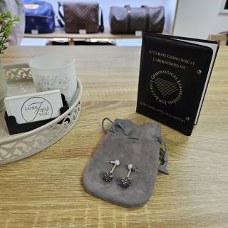 Boucle d'oreille Or Blanc & Diamant