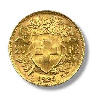 Vreneli 20CHF 1935 LB