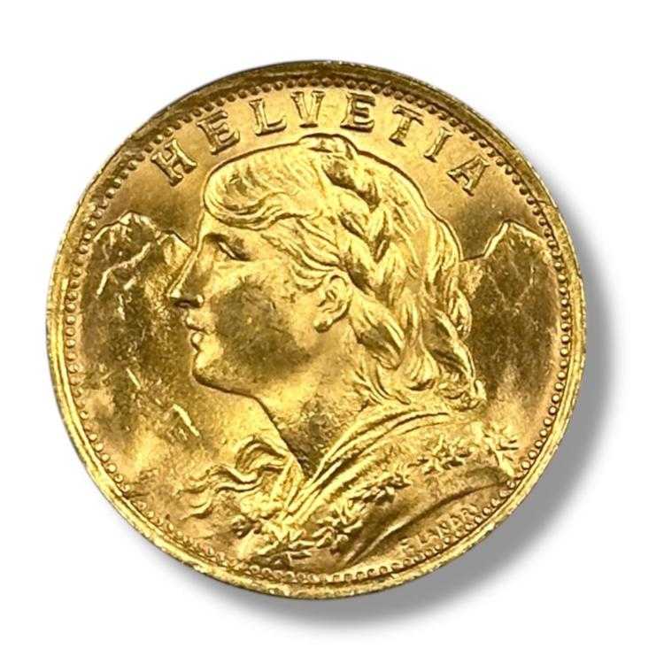 Vreneli 20CHF 1935 LB