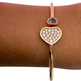Bracelet Chopard Happy Hearts Or 18ct & Diamants