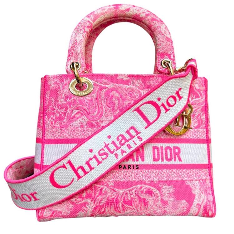Sac Lady Dior D-Lite Toile Rose