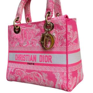 Sac Lady Dior D-Lite Toile Rose