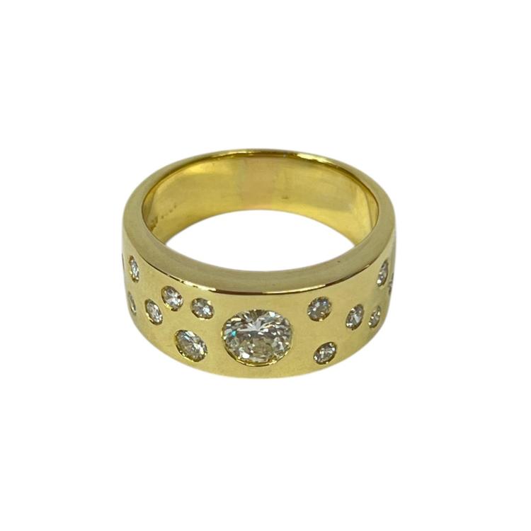Bague Or Jaune et Diamants
