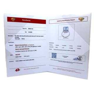 Bague Or gris 18k Aigue-Marine & Diamants