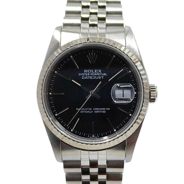 Rolex DateJust 36 Black Dial Jubilee