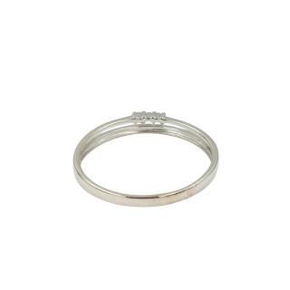 Bague Or Blanc 18 Ct & Diamants