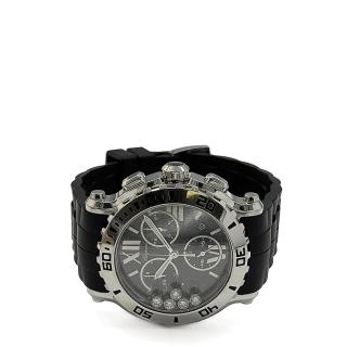 Chopard On strap With Black Dial Happy Sport Round