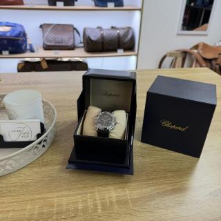 Chopard On strap With Black Dial Happy Sport Round