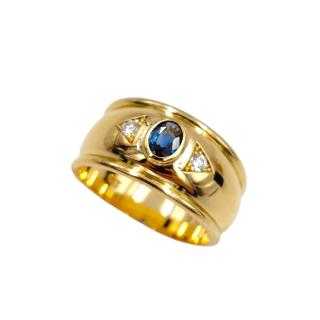 Bague Or 18 Ct & Saphir