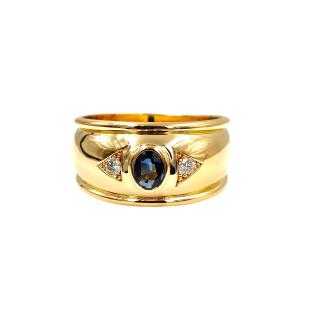 Bague Or 18 Ct & Saphir