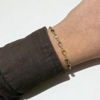 Bracelet Or jaune 18ct coloré