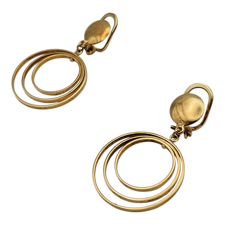 BOUCLES D'OREILLES A CLIP OR 18 CT