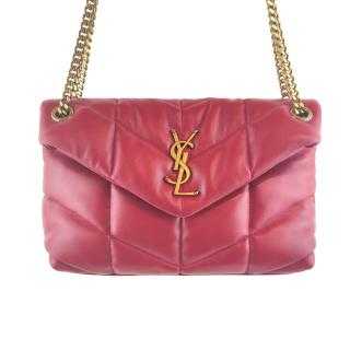 Sac à main Saint Laurent Puffer Small Rouge