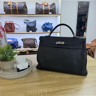 Sac à main Kelly Taurillon Clémence 40 Black