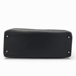 Sac à main Kelly Taurillon Clémence 40 Black