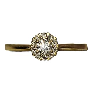 BAGUE OR 18 CT ET DIAMANTS