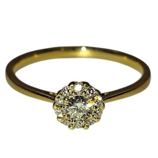 BAGUE OR 18 CT ET DIAMANTS
