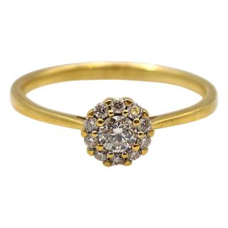 BAGUE OR 18 CT ET DIAMANTS
