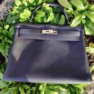 Hermès Kelly 32 Retourné Togo Noir
