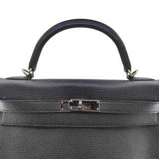 Hermès Kelly 32 Retourné Togo Noir