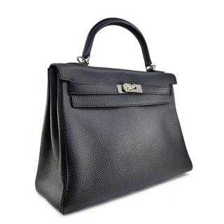 Hermès Kelly 32 Retourné Togo Noir