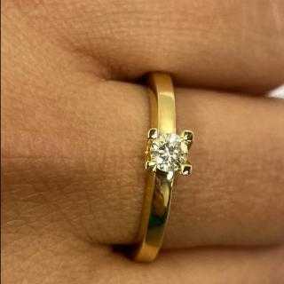 Bague Solitaire Or Jaune 18CTS