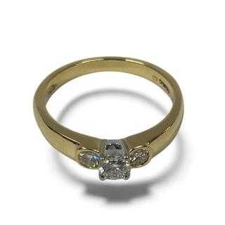 Bague Or Jaune 18cts et Diamants