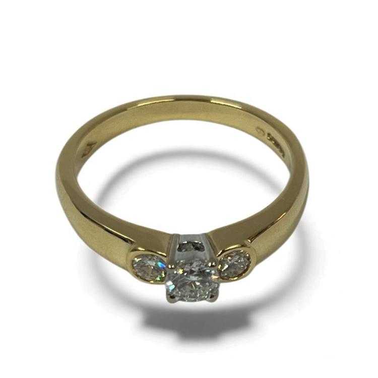 Bague Or Jaune 18cts et Diamants