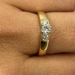 Bague Or Jaune 18cts et Diamants