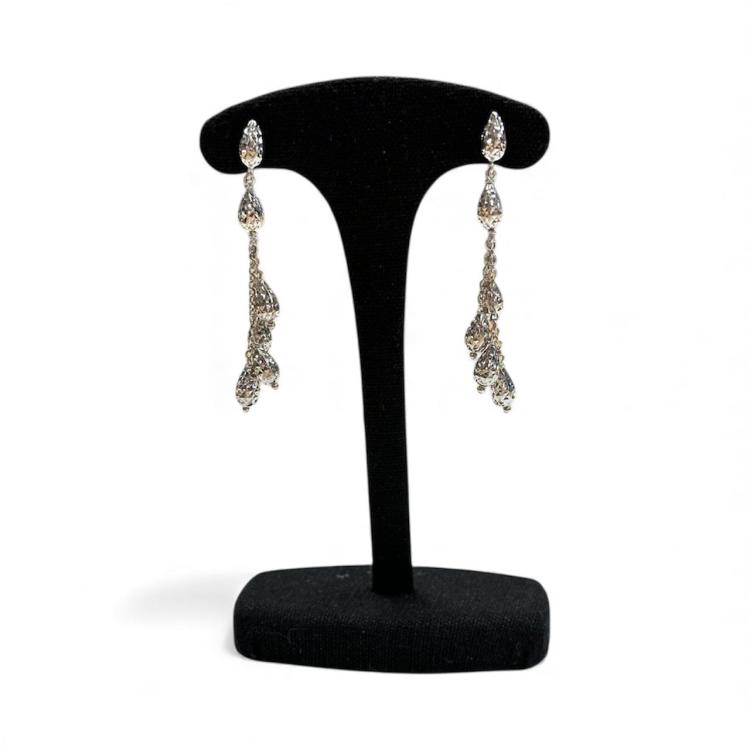 Boucles d'oreilles or blanc 18ct
