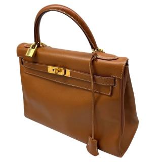 Sac Hermes Kelly 32 Gold Epsom Vintage