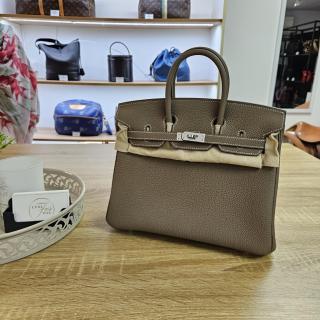 Sac Hermès Birkin 25 Togo étoupe